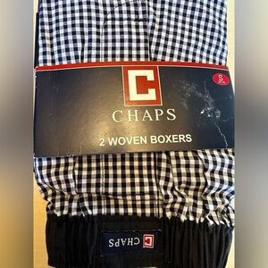 NWT! NAVY blue 2 pack  Chaps Boxer Shorts Underwear small